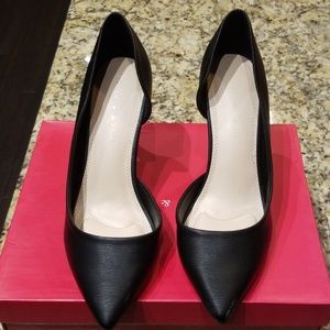 Kelly and katie black texture 3 inch heels